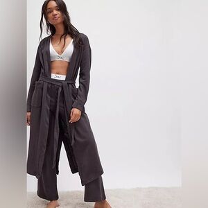 FREE PEOPLE Babe I'm Yours Maxi Cardi -washed black